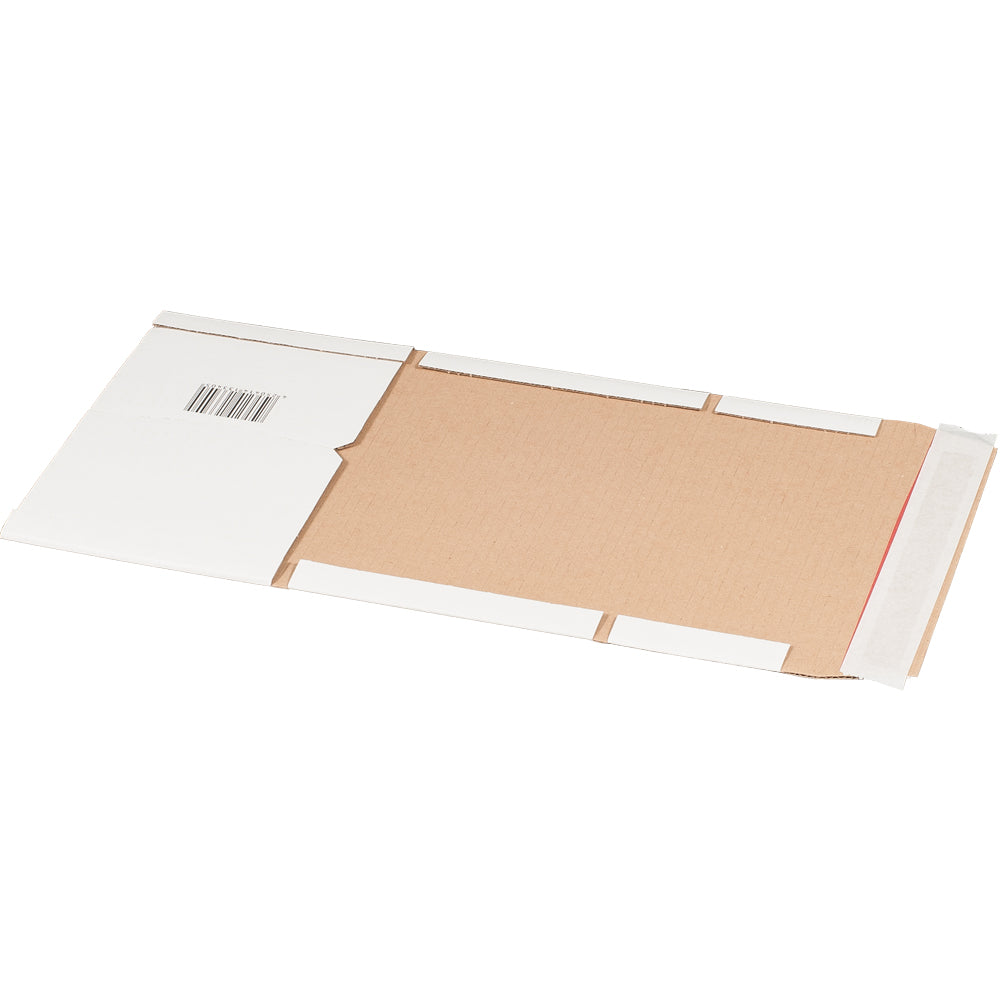 Universalverpackung A5 weiß mit Haftklebung und Aufreißfaden, 217 x 155 x 60 mm