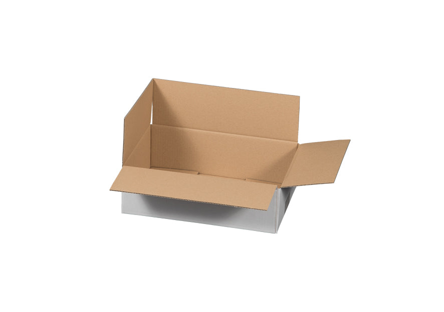 Verpackungs- und Versandkarton 1-wellig weiß 295 x 195 x 90 mm