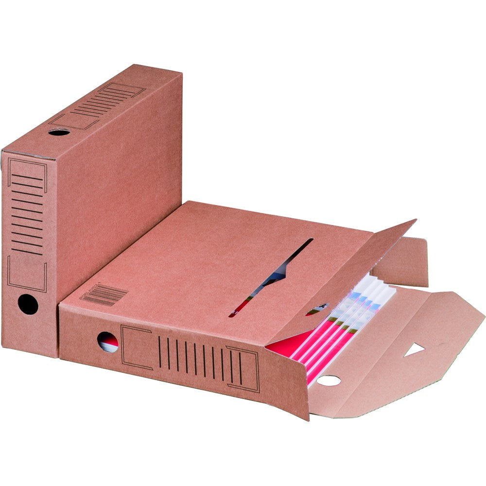 Archiv-Ablagebox 315 x 65 x 233 mm, braun, wiederverschließbar