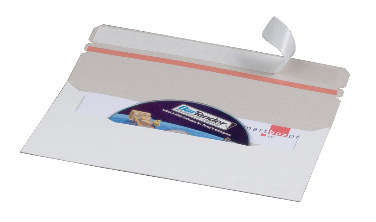 CD-Mailer DIN lang 218 x 121 mm weiß mit Haftklebung und Aufreißfaden