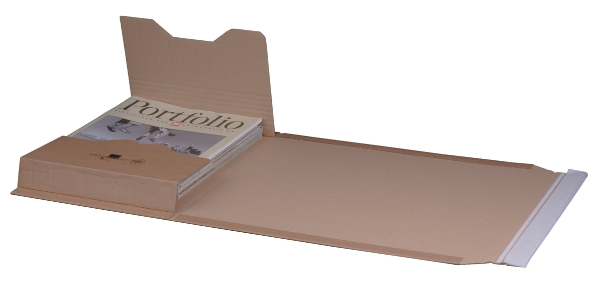 Universalverpackung B4 mit Haftklebung und Aufreißfaden, braun, variable Füllhöhe