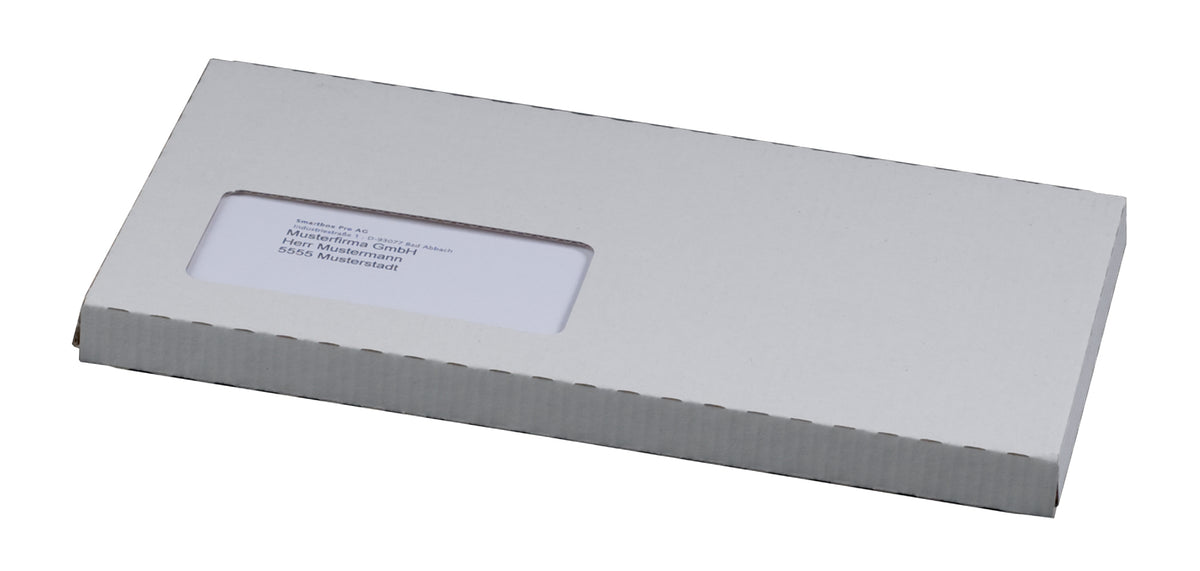CD-Jewel-Mailer DIN lang 225 x 125 x 12 mm weiß mit Haftklebung und Aufreißfaden