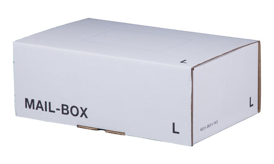 Mail-Box L, weiß, wiederverschließbar, 395 x 248 x 141 mm