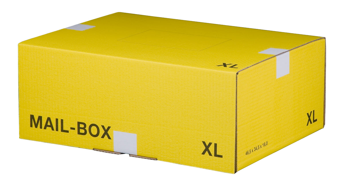 Mail-Box XL wiederverschließbar, gelb, 460 x 333 x 174 mm
