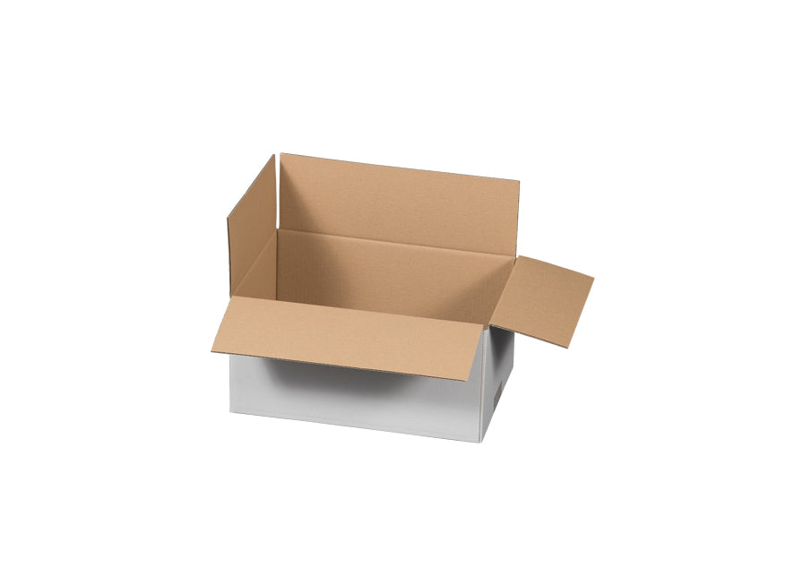 Verpackungs- und Versandkarton 1-wellig, weiß, 295 x 195 x 140 mm