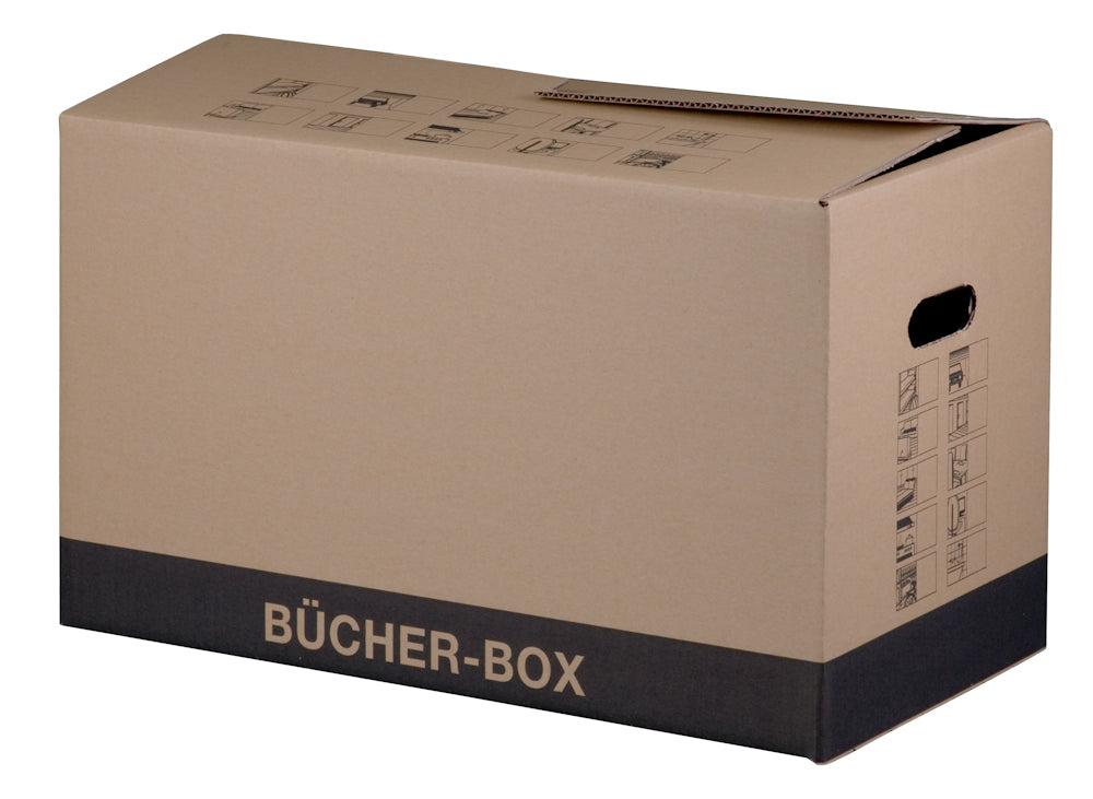 Bücherbox Plus 560 x 293 x 330 mm, extra stabile Wellpappe