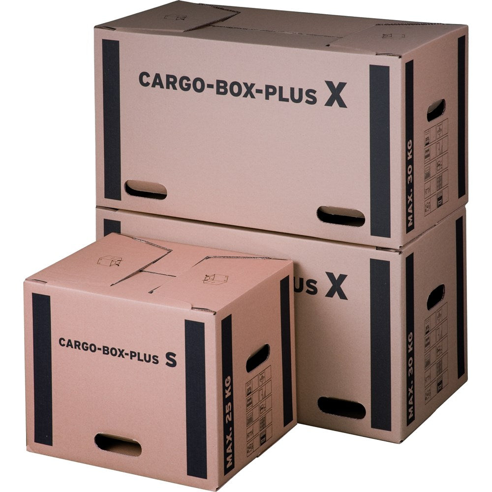 carGoBox Plus S Umzugskarton 400 x 320 x 320 mm, braun, doppelwellig