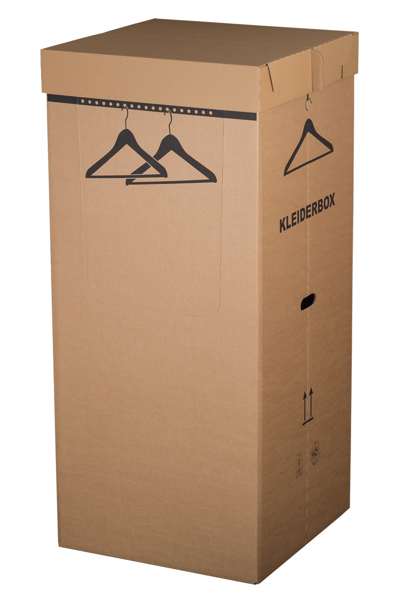 Kleiderbox 545 x 545 x 1240 mm, 2-teilig, braun