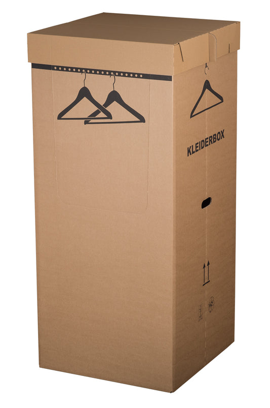 Kleiderbox 545 x 545 x 1240 mm, 2-teilig, braun