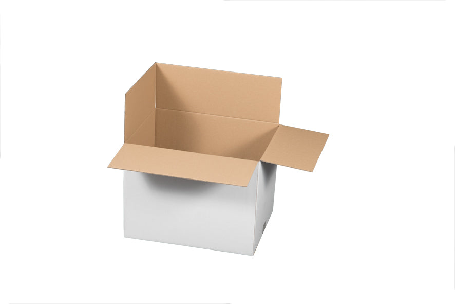 Verpackungs- und Versandkarton 2-wellig weiß 400 x 300 x 300 mm