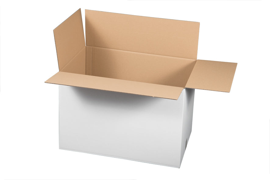 Verpackungs- und Versandkarton 2-wellig, weiß, 600 x 400 x 400 mm