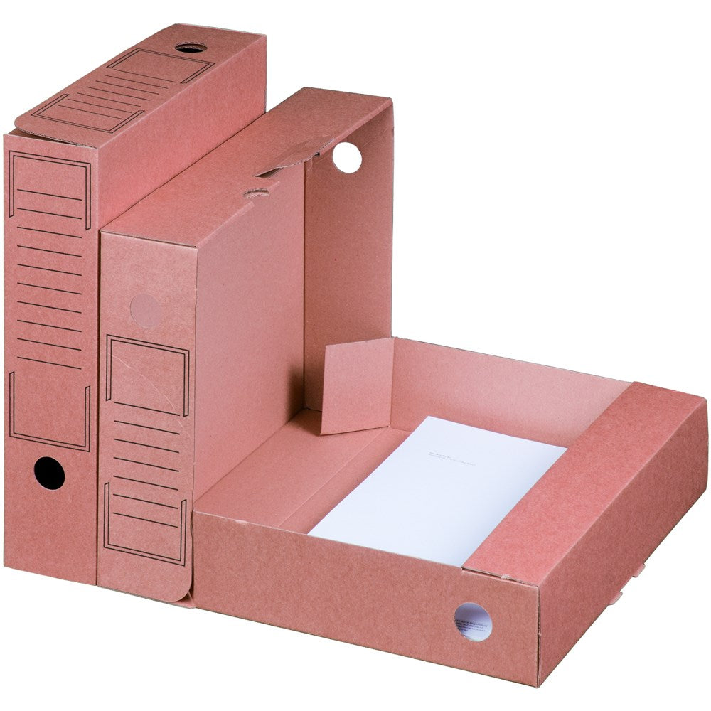 Archiv-Ablagebox 252 x 70 x 317 mm, wiederverschließbar, braun