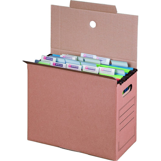 Archiv-Transportbox 327 x 158 x 279 mm, braun, fuer Haengemappen