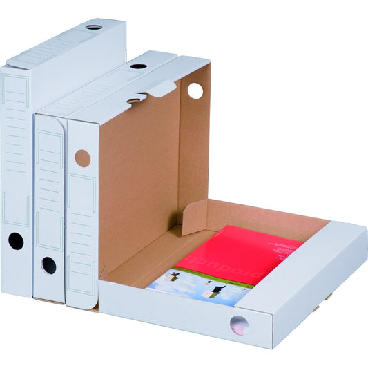 Archiv-Ablagebox Bianco 250 x 45 x 317 mm, weiß, wiederverschließbar