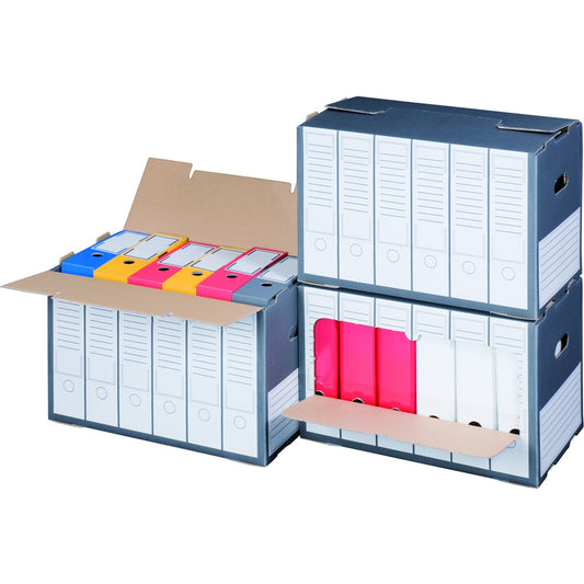 Archivbox für Ordner mit Frontklappe 498 x 295 x 322 mm anthrazit