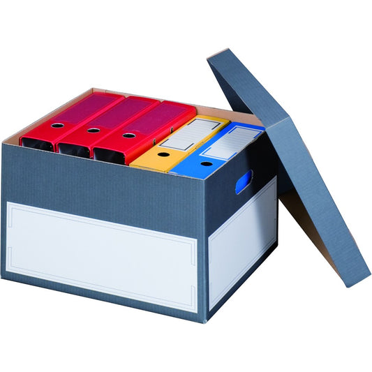 Archivbox mit Deckel 440 x 380 x 290 mm anthrazit, wiederverschließbar
