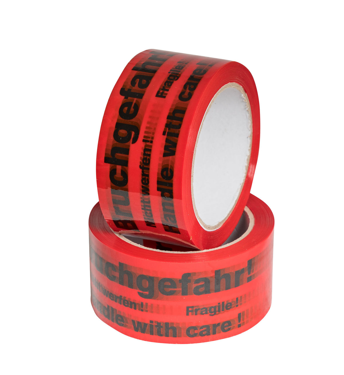PP Signalklebeband „Bruchgefahr“ 50 mm x 66 m, 3-sprachig