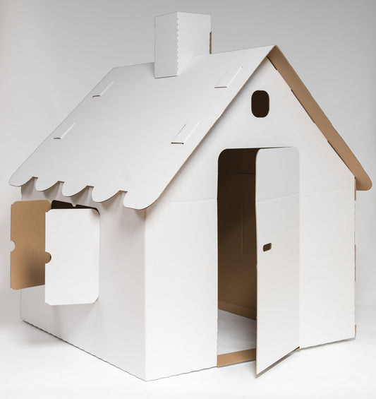 Kinderspielhaus aus Wellpappe