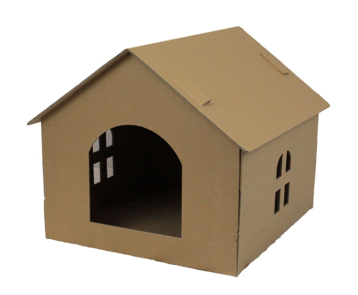 Katzenhaus aus Wellpappe