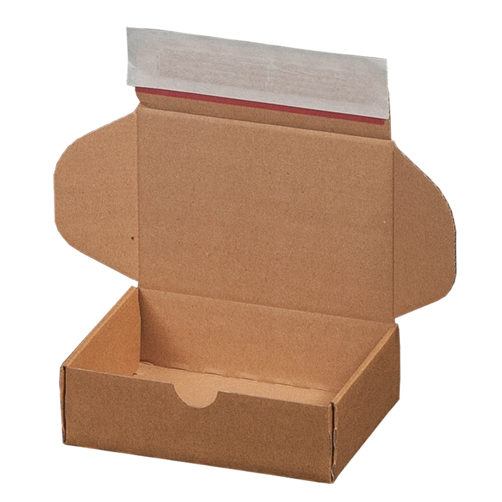 Modulbox Versandbox 140 x 101 x 43 mm braun mit Selbstklebeverschluss und Aufreißfaden