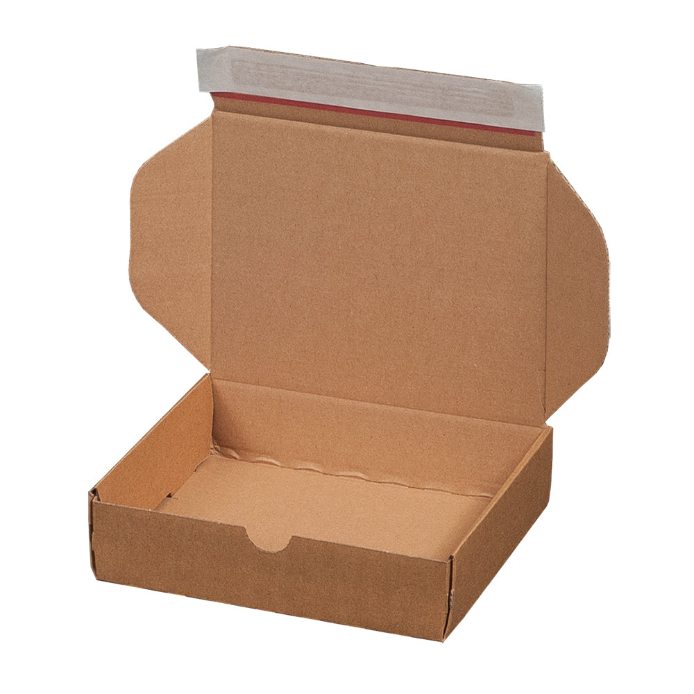 Modulbox Versandkarton 192 x 155 x 43 mm, braun, mit Selbstklebeverschluss und Aufreißfaden