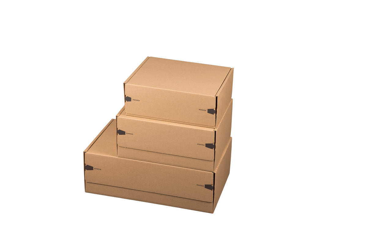 Modulbox Versandkarton 315 x 300 x 120 mm braun mit Selbstklebeverschluss und Aufreißfaden