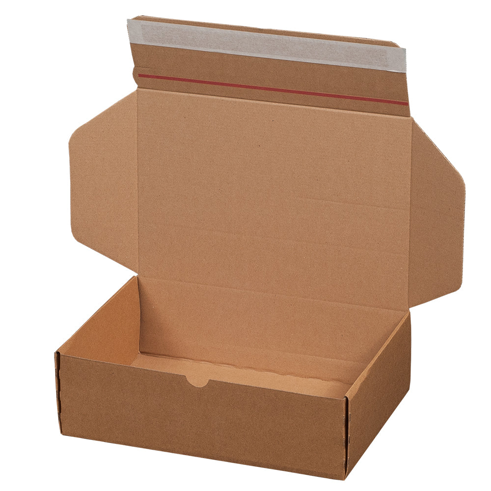Modulbox Versandbox 305 x 210 x 91 mm braun mit Selbstklebeverschluss und Aufreißfaden