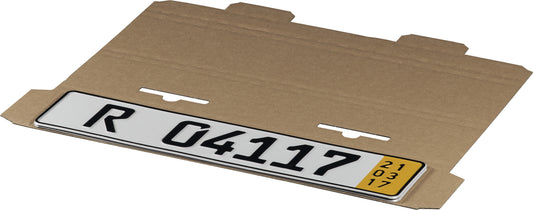 KFZ-Verpackung für Kennzeichen 522 x 112 x 10 mm, braun