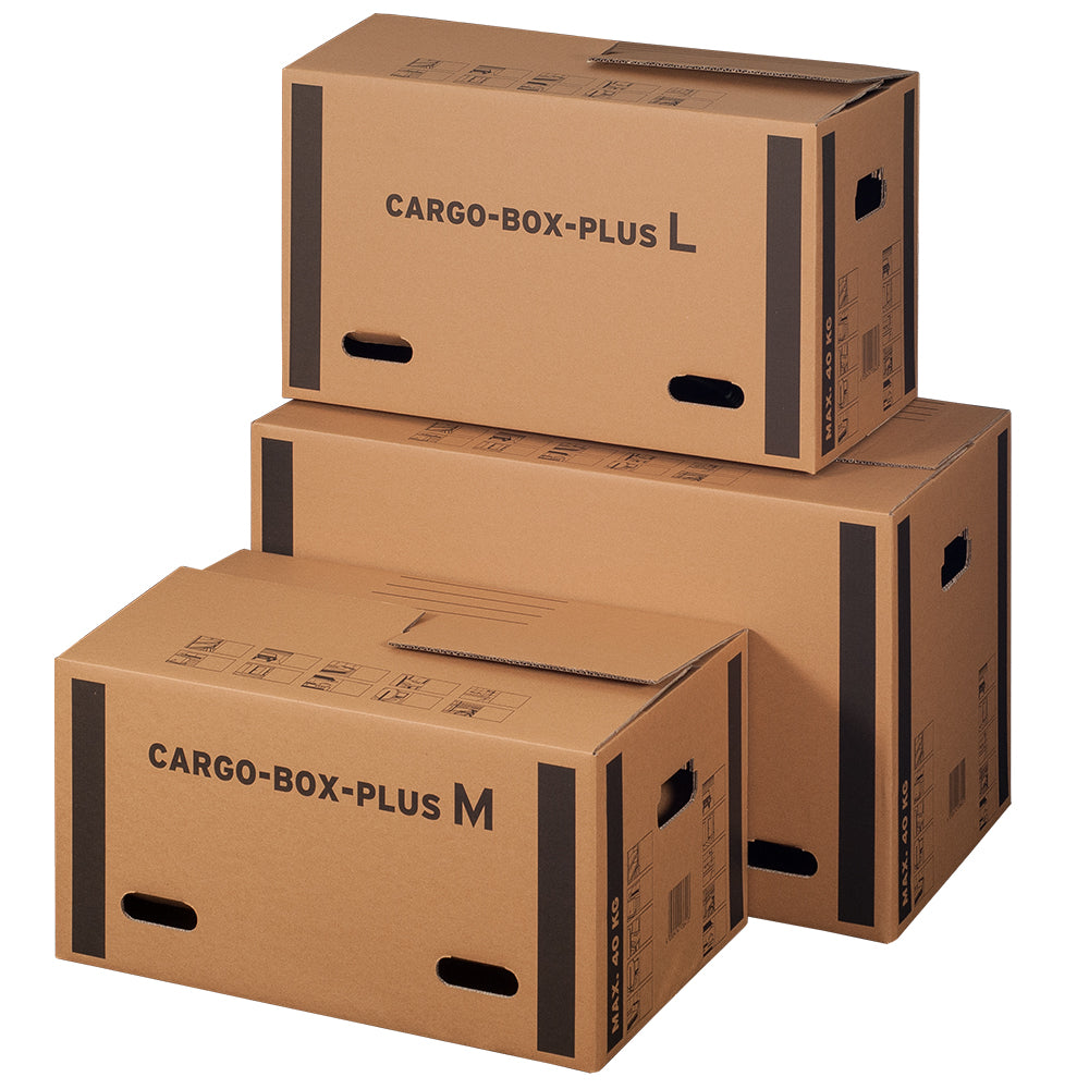 CargoBox Plus L Umzugskarton 64 x 34 x 36 cm, 2-wellig